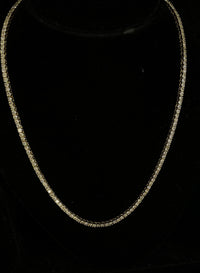 Natural Diamond Tennis Chain 18" 14K Yellow Gold 11.09 CT  0.05 Stone VS2 - SI1