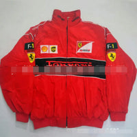 Men Women Vintage Ferrari F1 Racing Bomber Jacket