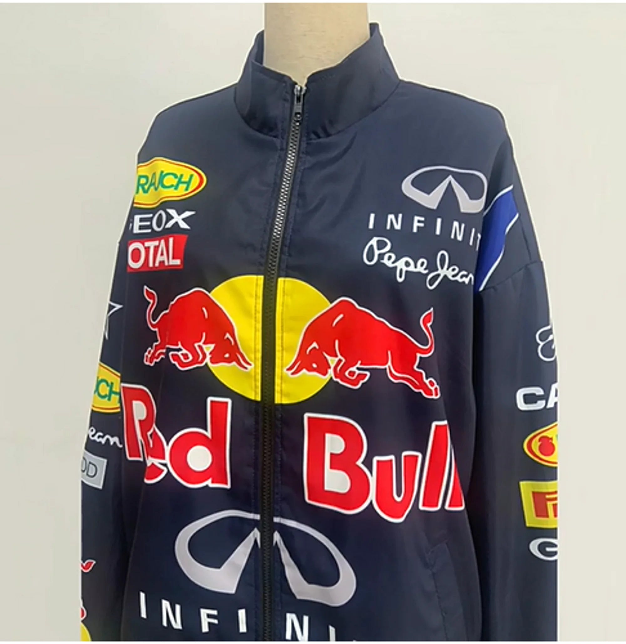 Men Women's Vintage Red Bull F1 Racing Bomber Jacket