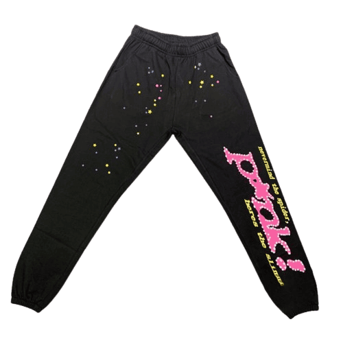 THUGGER X SPIDER WORLDWIDE PINK SWEATSUIT Spider Web Print Pants & Hoodies (Unisex)