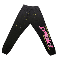 THUGGER X SPIDER WORLDWIDE PINK SWEATSUIT Spider Web Print Pants & Hoodies (Unisex)