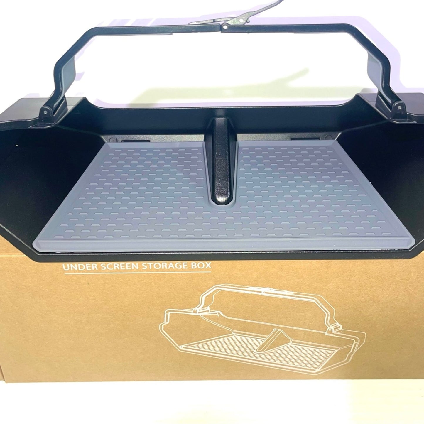 Cybertruck Center Console Dashboard Hidden Tray Organizer Under Screen Storage