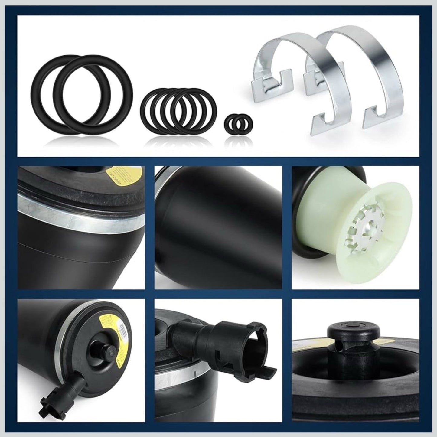 2X Rear Air Spring Suspension Bags Kit for Lincoln Town Car 1990-2011, Mercury Grand Marquis 1992-2011, Ford Crown Victoria1993-2008,3U2Z5580AA,3U2Z5580BA,6W1Z5560AA,FOVY5560A