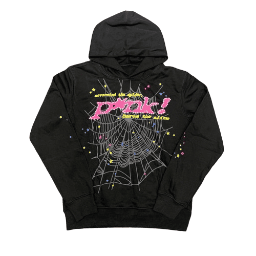 THUGGER X SPIDER WORLDWIDE PINK SWEATSUIT Spider Web Print Pants & Hoodies (Unisex)