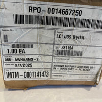 Standard Flat Awning Support Arm Assembly Solera 3000 Series- 281154 69" Black