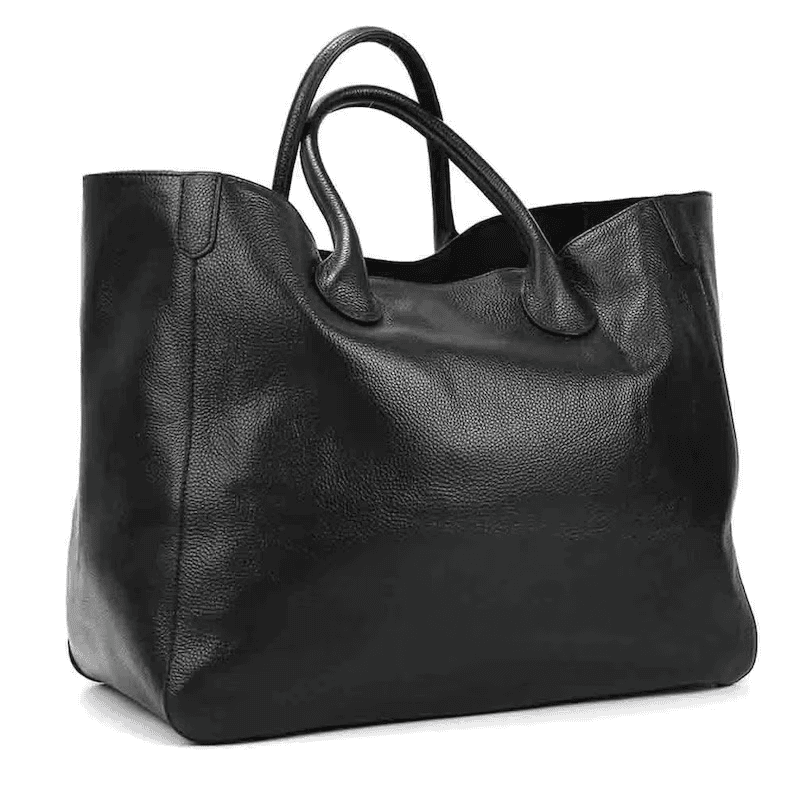 Oversized Genuine Cowhide Leather Tote Bag (Women)