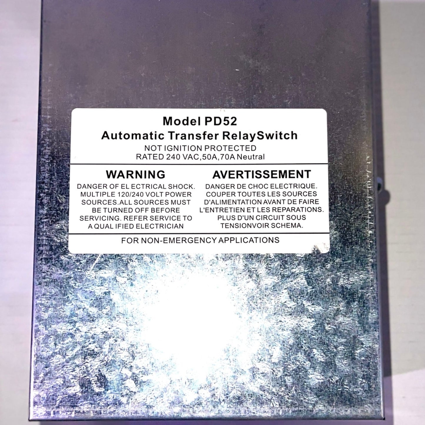 50 AMP Automatic Transfer Switch for RV Outdoor Speedboats 120/240 VAC Generator Applied to RV, Speedboats, 120/240 Volt Power Sources