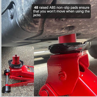 Jack Puck for Rivan R1s R1t Lifting Jack Pads for Rivian R1t R1s Floor Jack Lifting Magnetic Jack Puck for R1S/R1T 4PK Zippered Case 4 Gen - Red