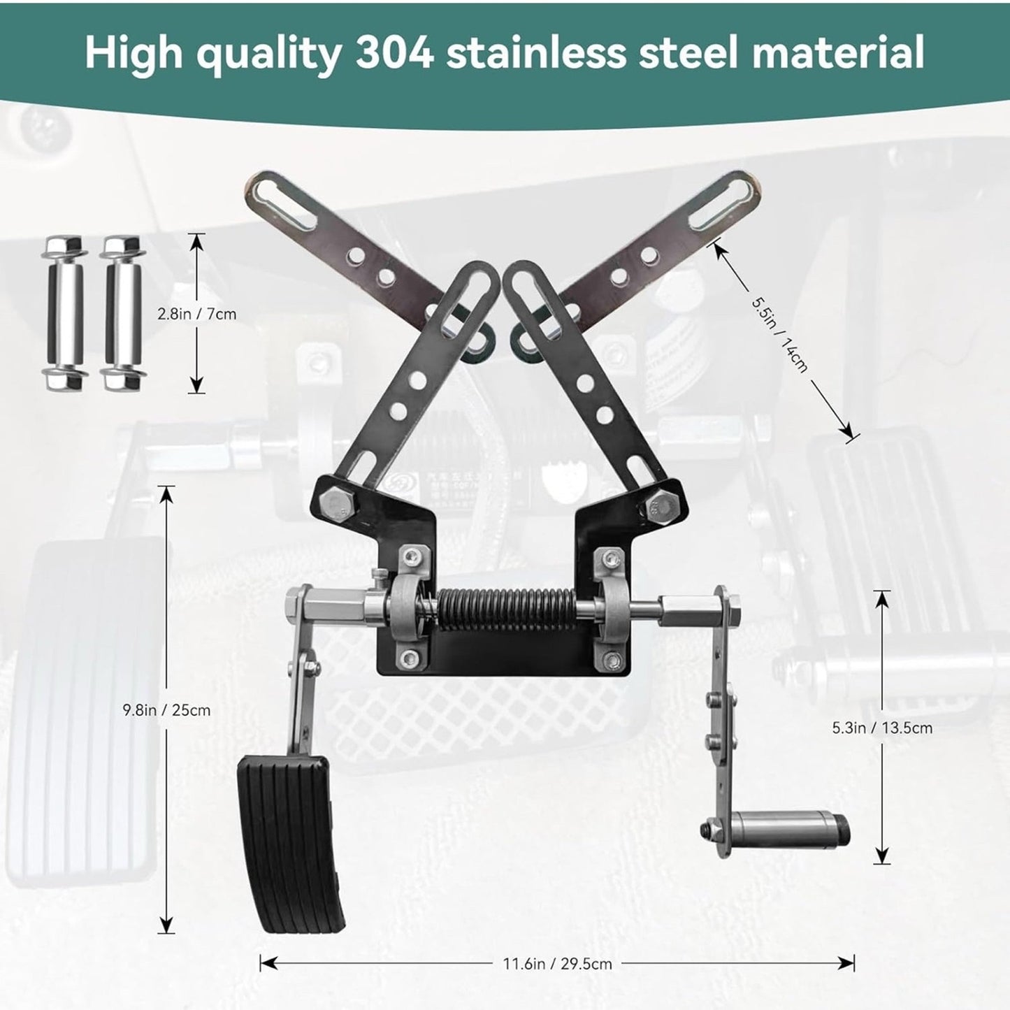 Adjustable Left Foot Accelerator Pedal for Handicap Driving - Easy Up & Switch with Right Foot - Foldable & Fits Automatic Transmission Vehicles