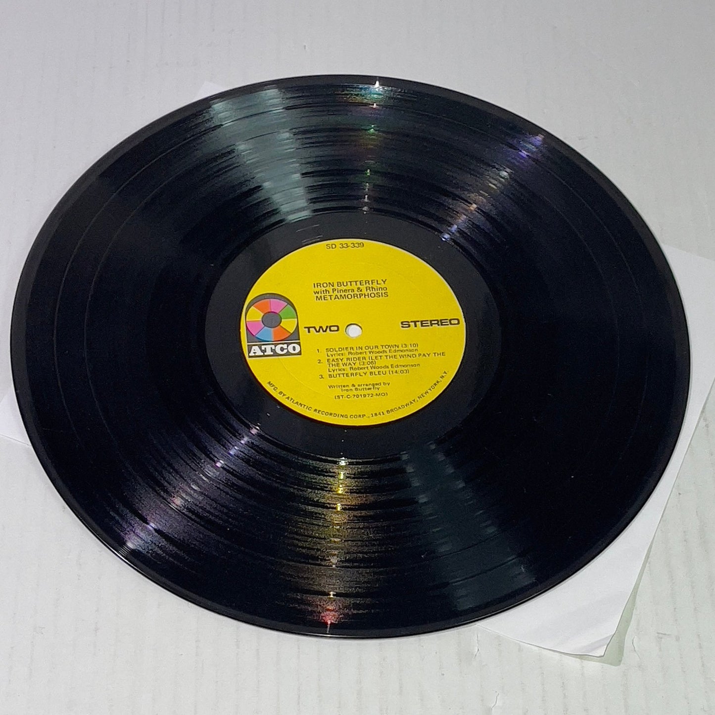 Iron Butterfly Metamorphosis German Vinyl LP RECORD 1970 Atlantic Records