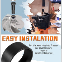 Complete Jet Pump Rebuild Kit Impeller Removal Installation Tool Fit for 1994-2002 SeaDoo RFI GS GSI GSX GTI GTX HX SP SPI SPX XP