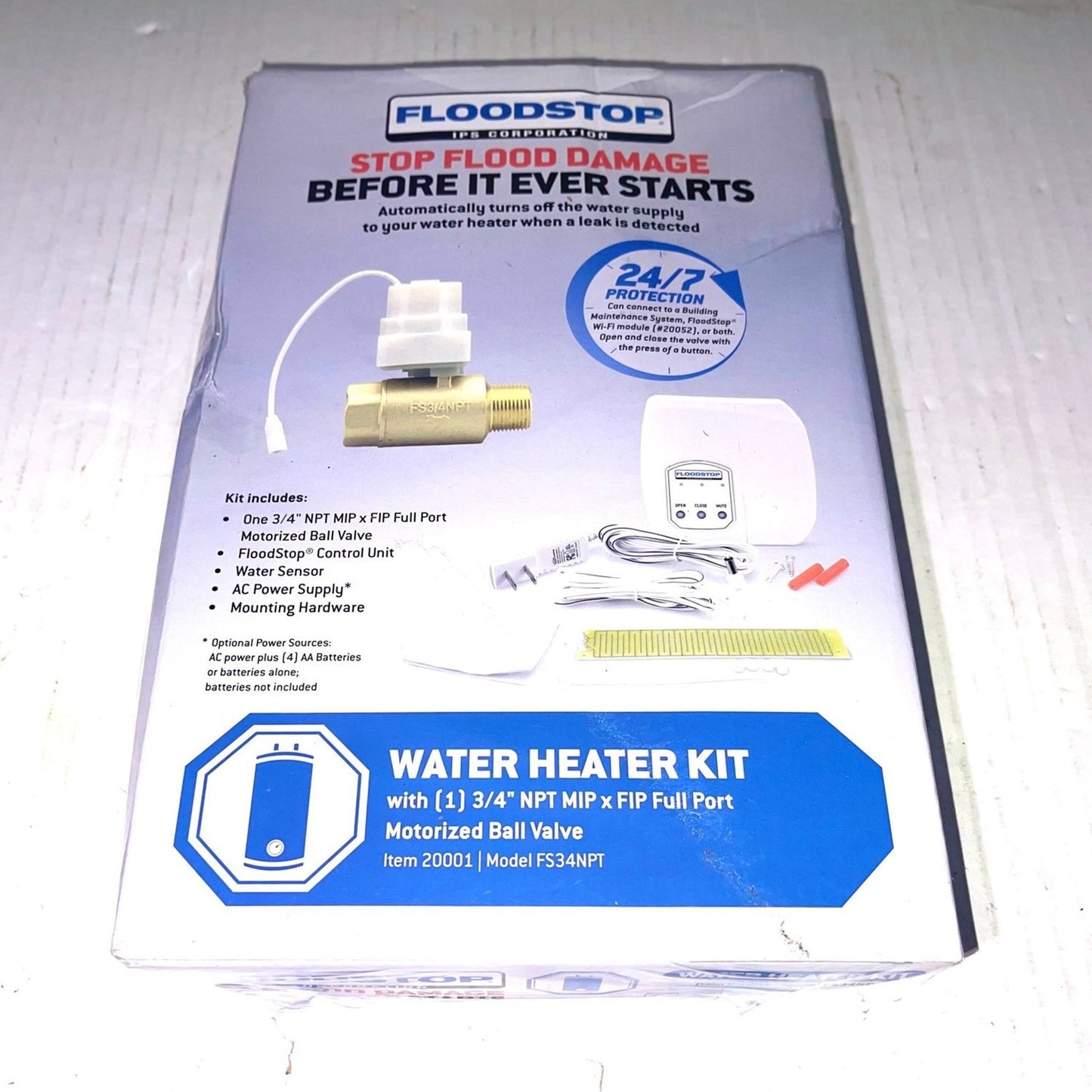 FloodStop Washing Machine Leak Detector Kit Automatic Water Shut-Off Visual NEW