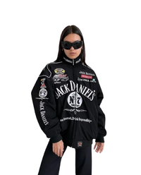 Vintage NASCAR No.7 Black & White Jacket (Unisex)