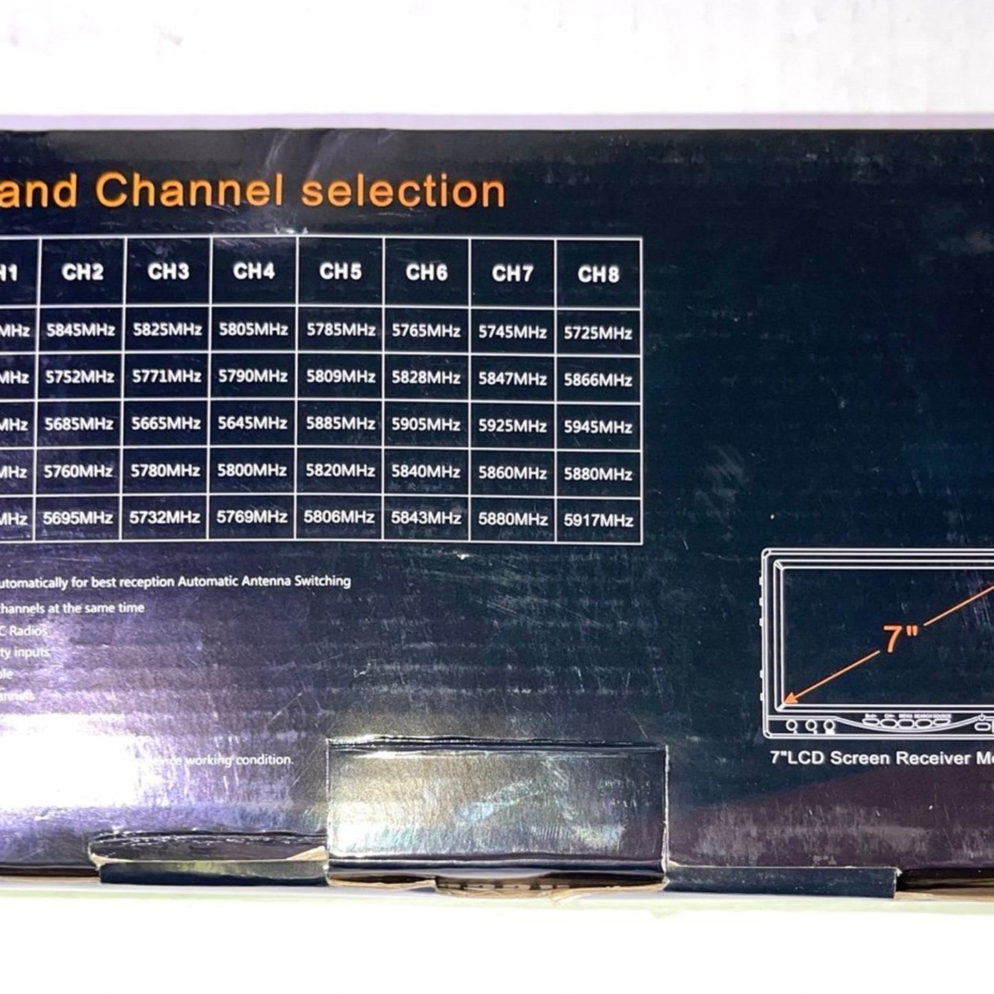 FPV Monitor 7” LCD Video Screen 800 x 480 Resolution, 5.8GHz 40CH DVR Function, RC Drone Display Screen with Auto Search, 2000mAh FPV Receiver for Drone Quadcopter(US Plug)