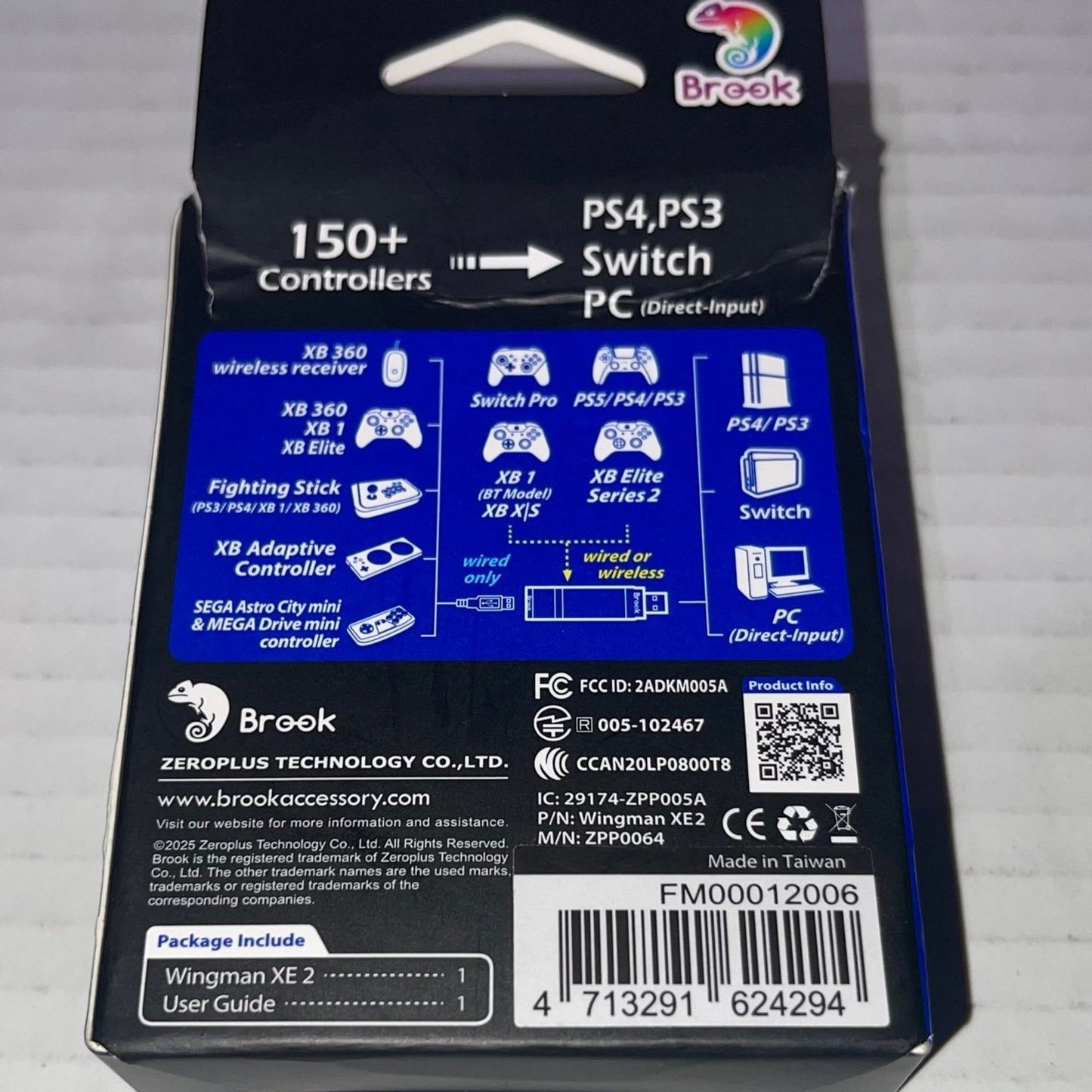 Brook Wingman XE2 Wireless Controller Adapter [Exclusive Version] – 2-in-1 Converter for PS4, Xbox Series, NS, NS 2 & PC – Supports Turbo, Remap, Lag-Free Play – Includes Keychain