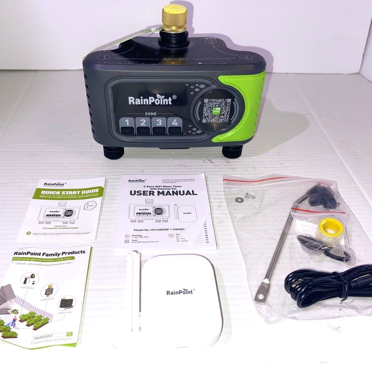 RAINPOINT WiFi Sprinkler Timer 4 Zone, Outdoor Smart Water Timer for Garden APP!