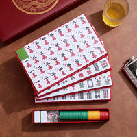 Mose Cafolo Chinese Mahjong Set X-Large 146 Numbered Melamine 1.5" Large Size Tile with Carrying Travel Case, English Manual, Pro Complete Mahjongg Game Set (Majiang, Mah Jongg)