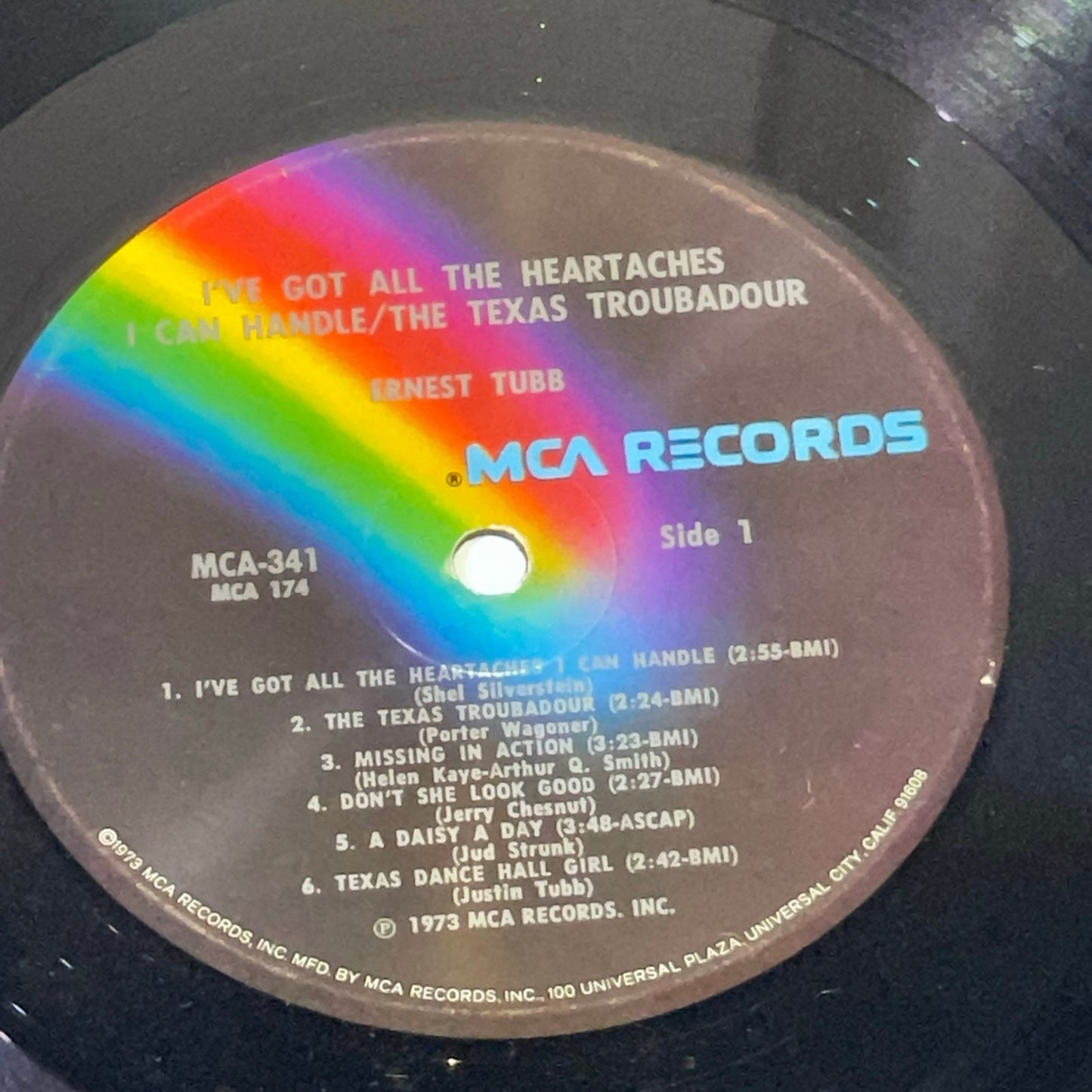 Ernest Tubb I've Got All The Heartaches I Can Handle / The Texas Troubadour MCA Records Vinyl, LP, Album