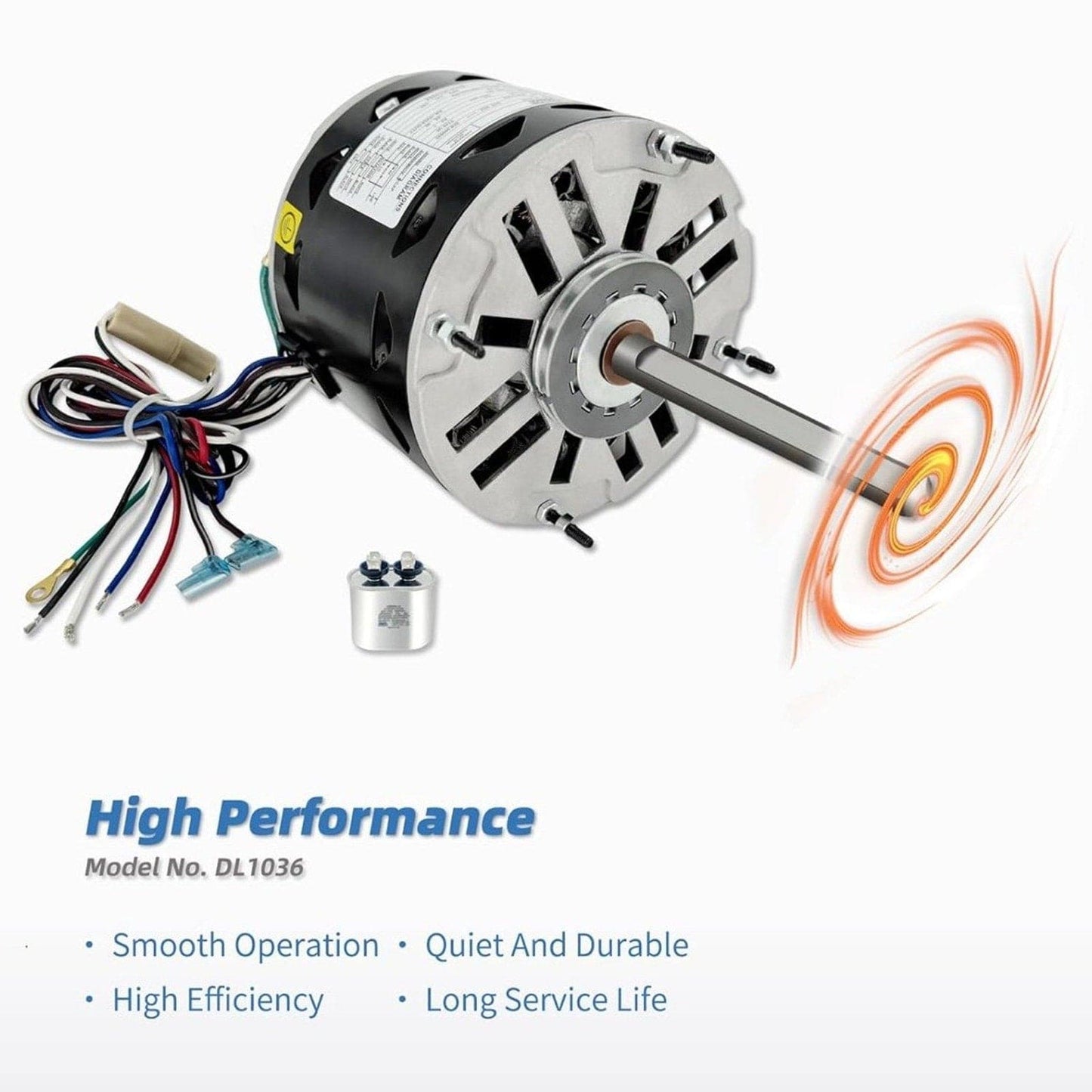 Blower Fan Motor-1/3 HP 1075 RPM 115V A.O. Smith Fasco Emerson Dayton DL1036 3