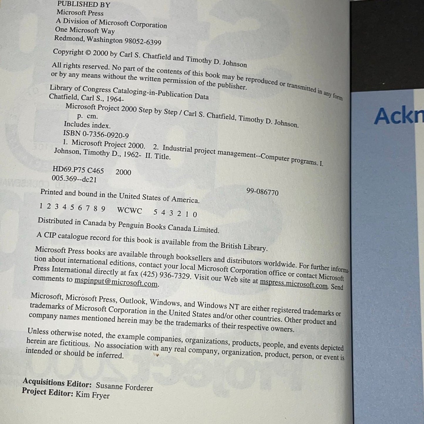 Microsoft Project 2000 Step by Step (Step by Step) ISBN-13: 978-0735609204, ISBN-10: 0735609209