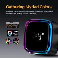 Iota L36 BK AIO CPU Cooler Liquid 360mm Temp Digital Display,ARGB Aluminum PUMP