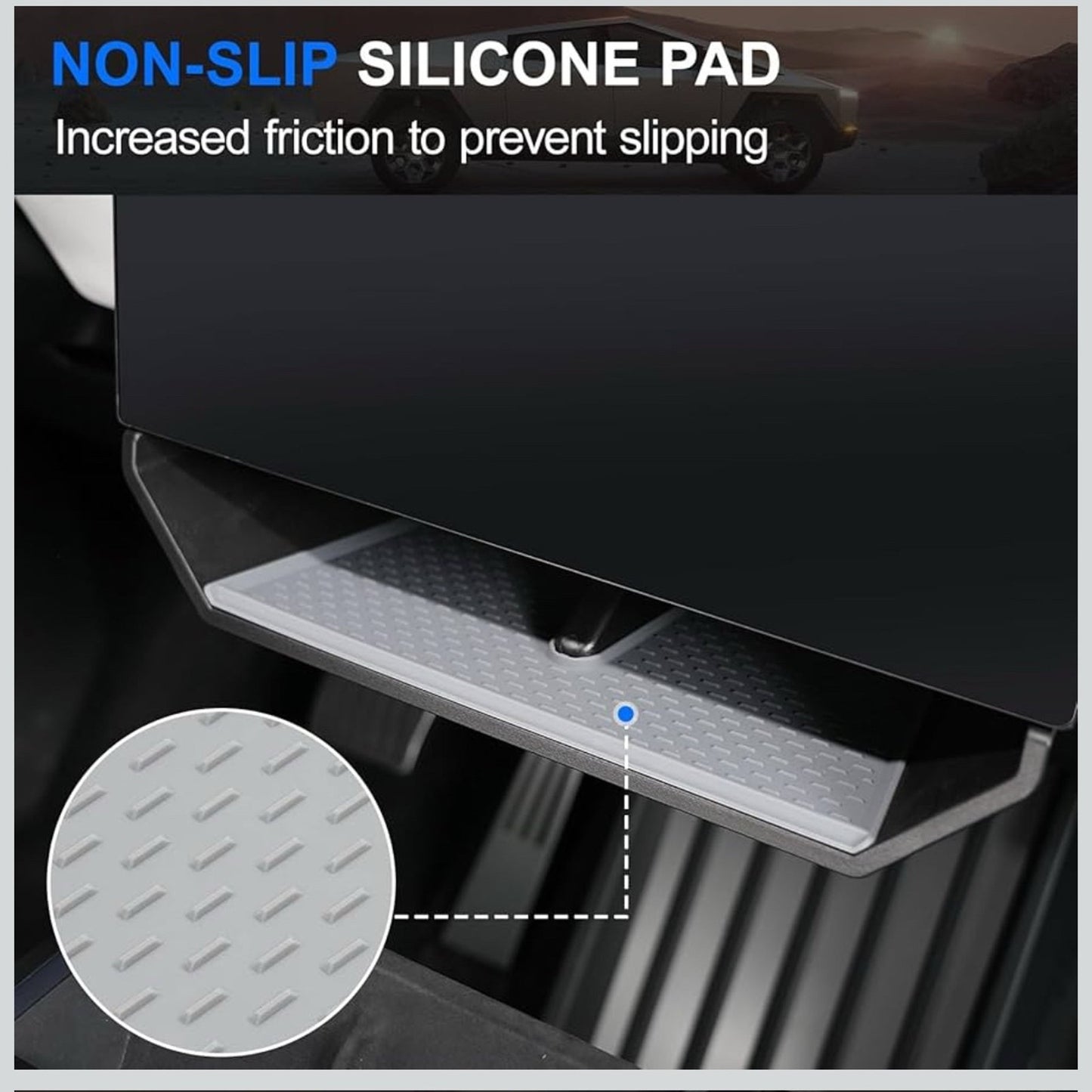 Cybertruck Center Console Dashboard Hidden Tray Organizer Under Screen Storage