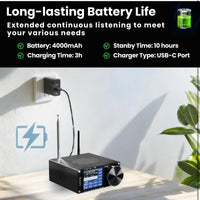 ATS25pro+ AIR Radio Portable AM FM, Bluetooth WiFi Radio AIR Band, FM SW SSB MW