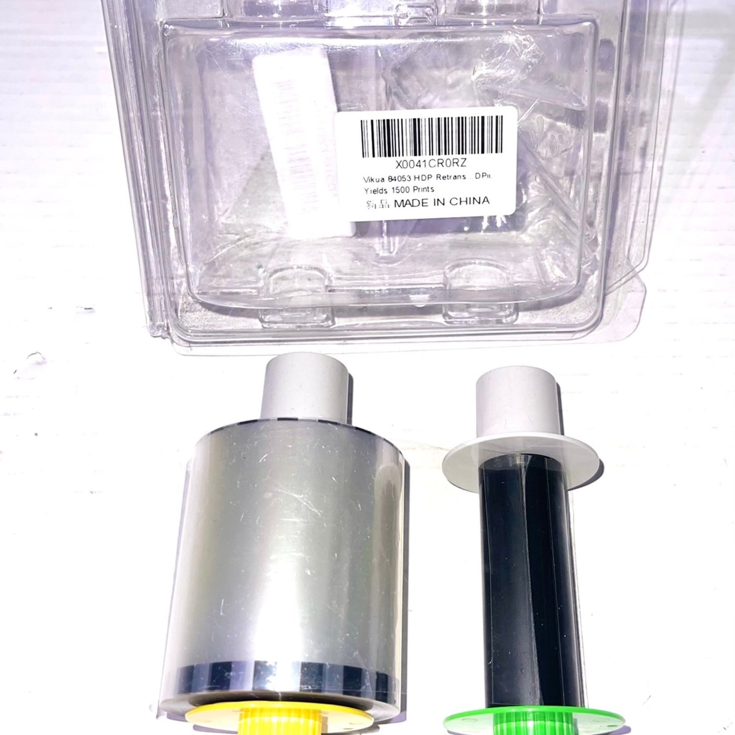 84053 HDP Retransfer Film, 84053 Clear Transfer Film, Replacement for Fargo 84053 Film for Fargo HDP5000 / HDPii, Yields 1500 Prints