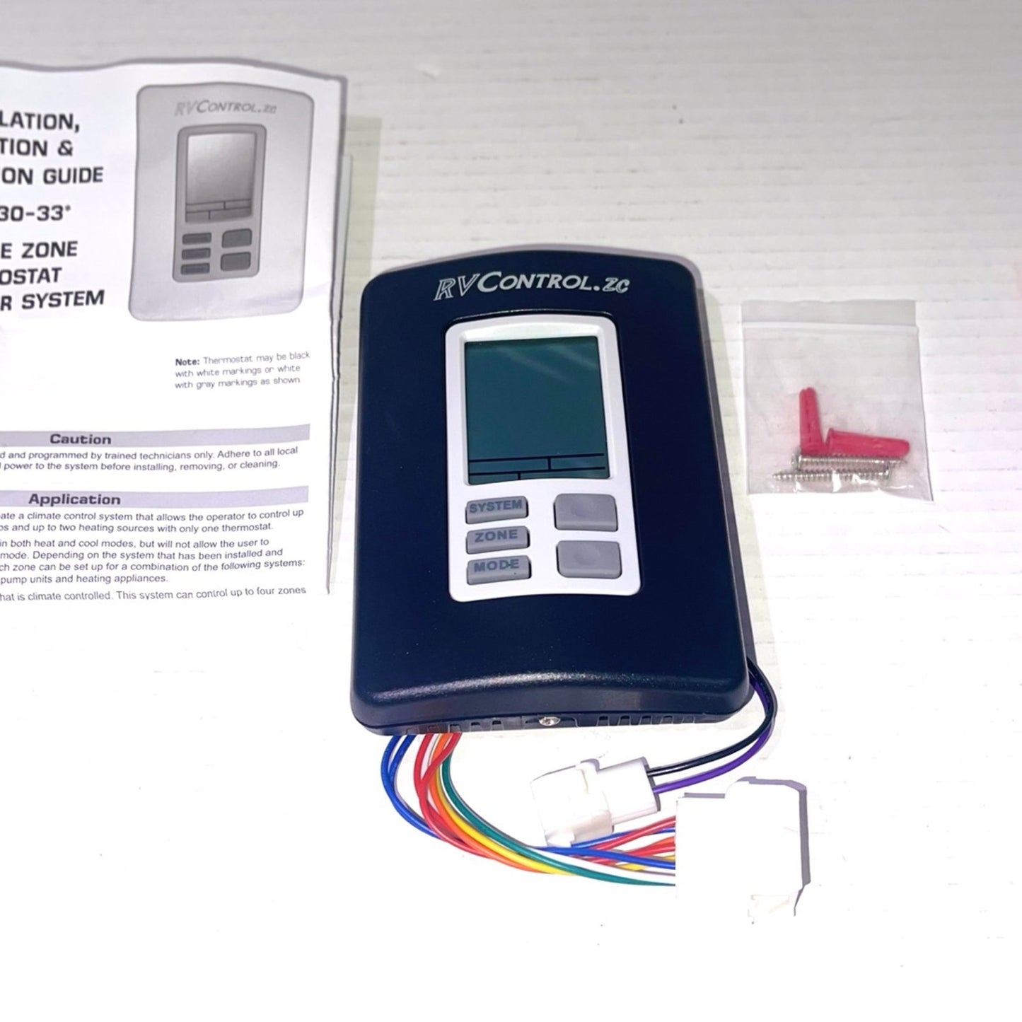 9330A3341 Digital Thermostat for Coleman Mach 9330-33 Series Multiple Zone RV Digital Thermostat,12V Wall Mount Thermostat for RV - Hot/Cool Temperature Control,