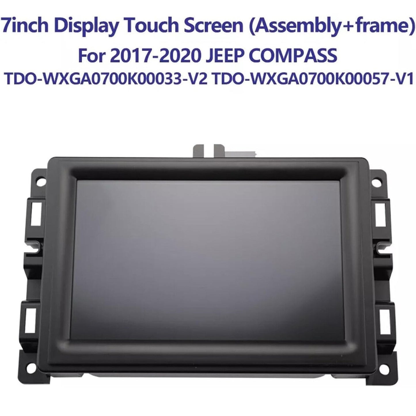 7" LCD Touch Screen w/ Frame For 2017-2020 Jeep Compass Radio Navigation Replace