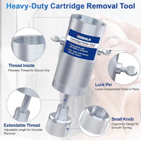Cartridge Removal Tool for Delta Tub & Shower Faucets, Fits 1300/1400 Series RP46074 & RP19804 Cartridges, Heavy-Duty Reusable Steel Puller Extractor, Damage-Free DIY Valve Repair