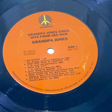 Grandpa Jones Sings Hits from Hee Haw MONUMENT 18131 1969 (lp vinyl record)