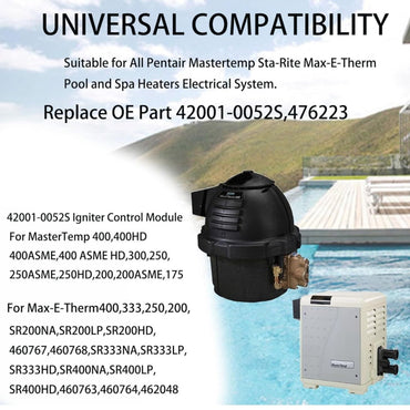 42001-0052S Igniter Control Module Replacement Parts Kit Fit for MasterTemp & Sta-Rite Max-E-Therm Swimming Pool and Spa Heater Electrical Systems