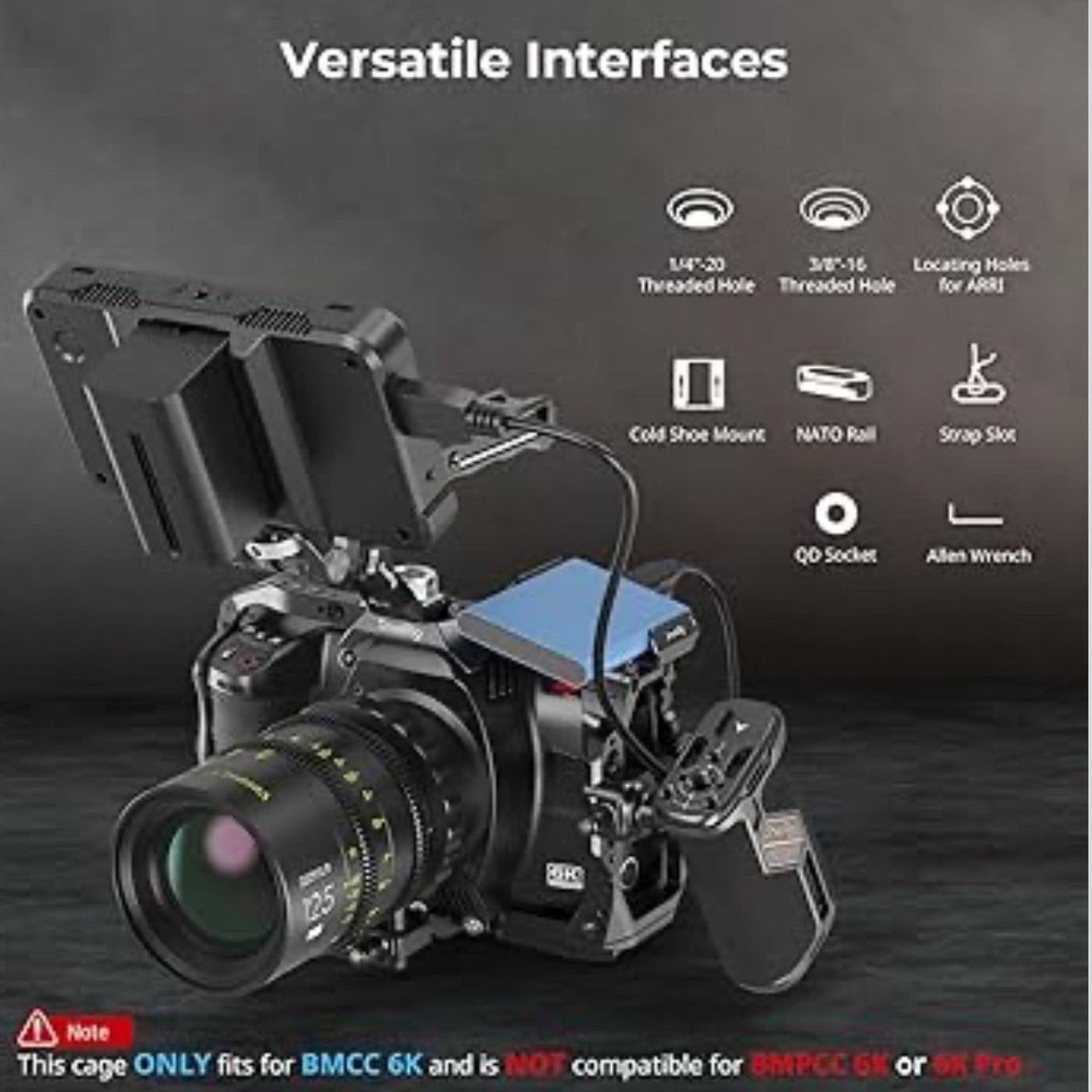 SmallRig Camera Cage Basic Kit BMCC Camera 6K Full Cage Blackmagic Design Cinema
