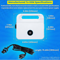99956034 Power Supply for Dolphin Active 10,Solo,Cayman,Echo,Encore,Escape,E10,E