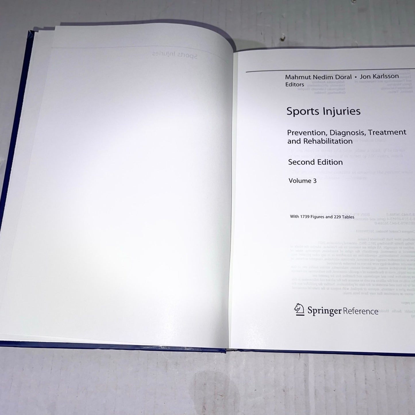 Sports Injuries: Prevention, Diagnosis, Treatment and Rehabilitation – Volume 3 (Second Edition) Editors: Mahmut Nedim Doral & Jon Karlsson