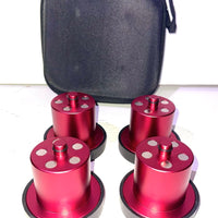 Jack Puck for Rivan R1s R1t Lifting Jack Pads for Rivian R1t R1s Floor Jack Lifting Magnetic Jack Puck for R1S/R1T 4PK Zippered Case 4 Gen - Red