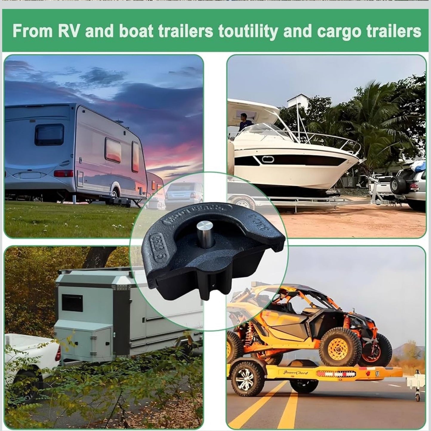 2 5/16” Trailer Lock,Heavy-Duty Anti Theft Trailer Hitch Lock Stainless Steel Locking Pin,Trailer Coupler Lock for Trailers RVs Trucks Boatsock,Heavy-Duty Anti Theft Trailer Hitch Lock Stainless Steel Lo