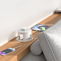 20 Amp Pop Up Countertop Outlet w/ 15W Wireless Charger,Max 65W Power Delivery,4