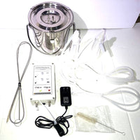 3L Electric Milker Milking Machine Household Manual Double Head Milker Efficient Pumping Cycle Large Capacity Portable for Goat Pulsation Vacuum Milking Machine