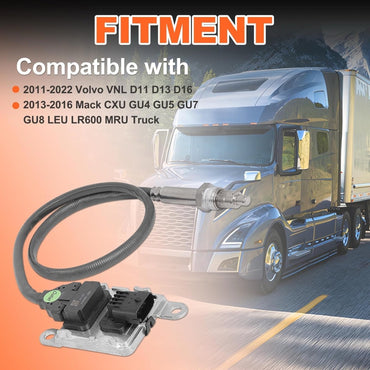 22303391 22303390 Inlet & Outlet Nox Sensor with 2011-2022 Volvo VNL D11/D13/D16 2013-2016 Mack GU4/GU5/GU7/GU8/CXU LEU LR600 MRU Truck Replacement 5WK97366 5WK97367