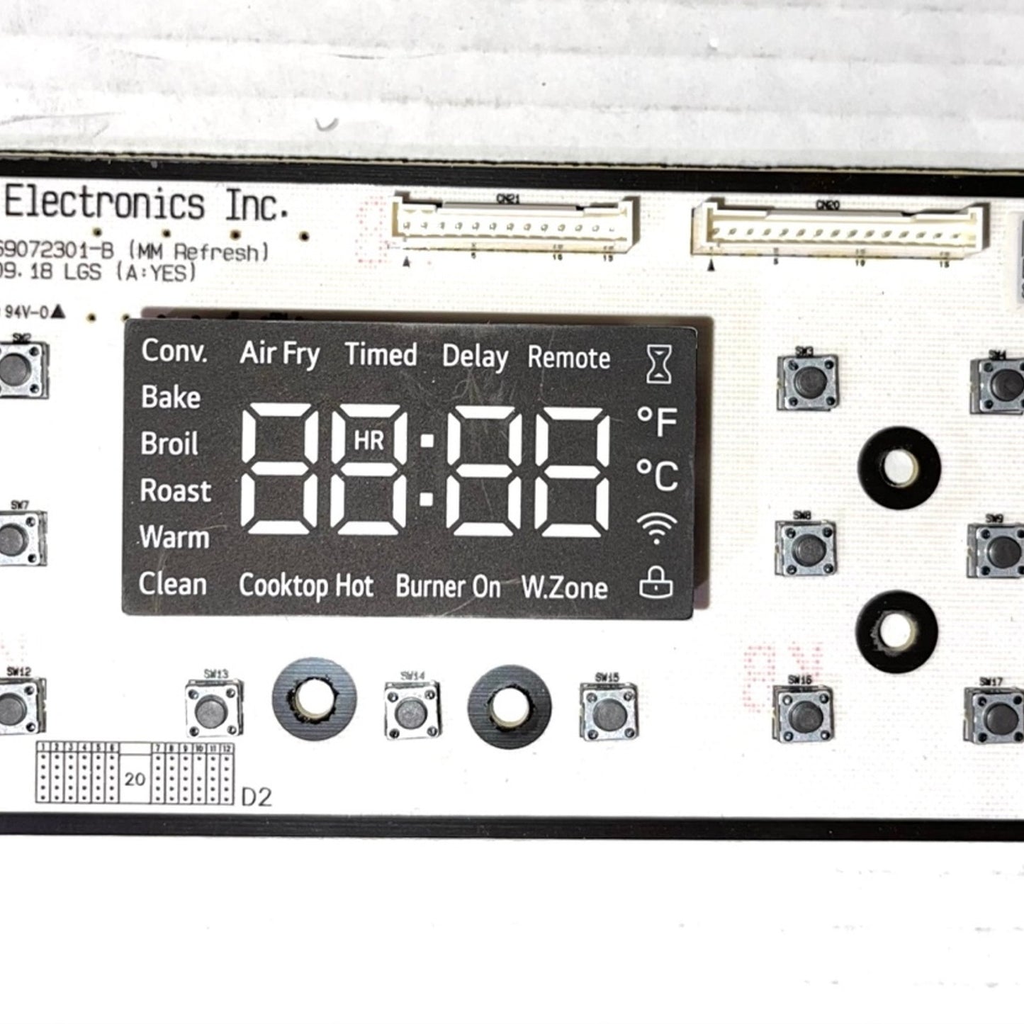 EBR89296401 Range Pcb Display Control Board Model Name EBR89296401 AA
