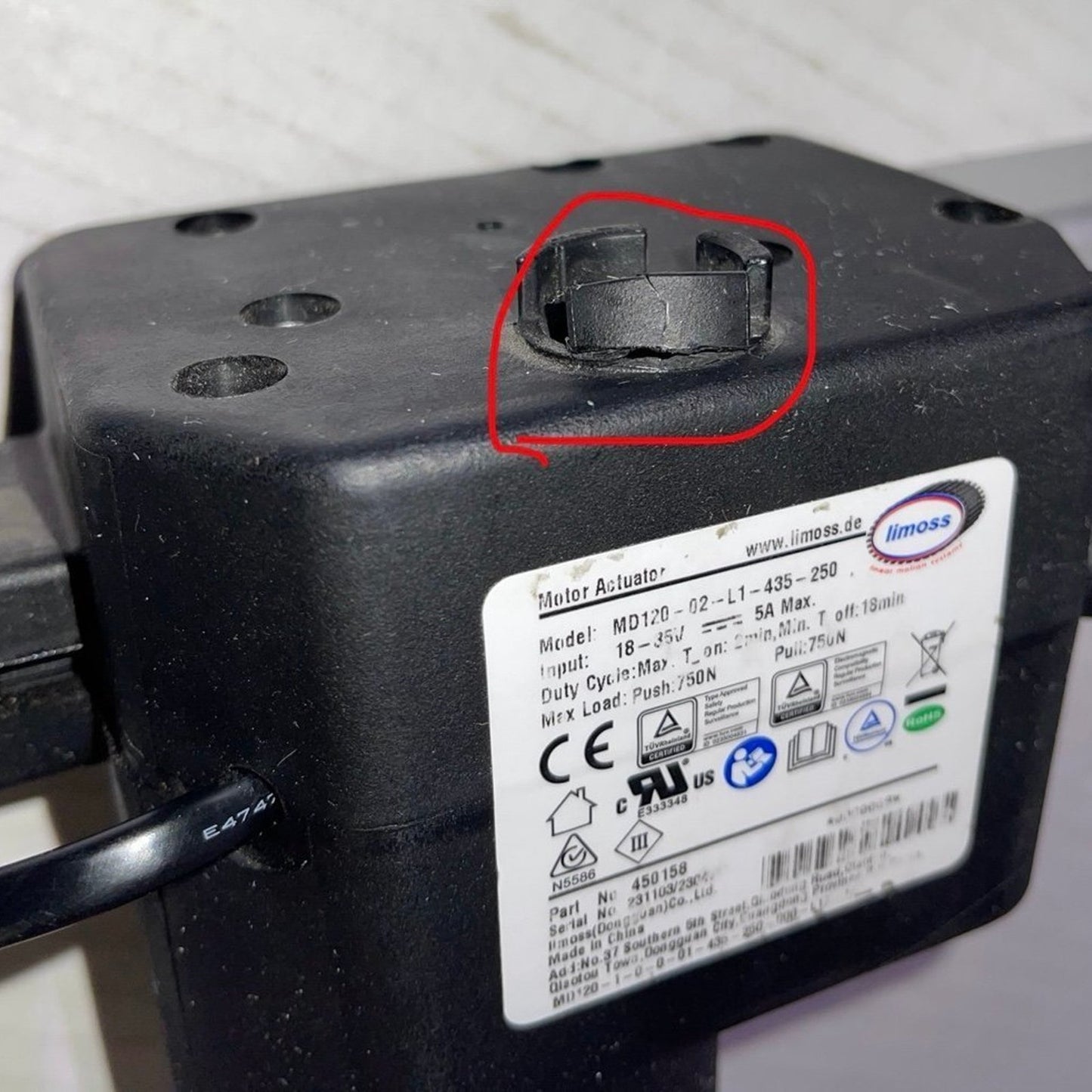 Fromann 450158 MD120-02-L1-435-250 for Power Recliner Lift Chairs Motor Actuator Replacement