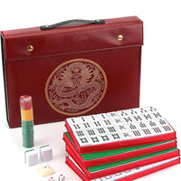 Mose Cafolo Chinese Mahjong Set X-Large 146 Numbered Melamine 1.5" Large Size Tile with Carrying Travel Case, English Manual, Pro Complete Mahjongg Game Set (Majiang, Mah Jongg)