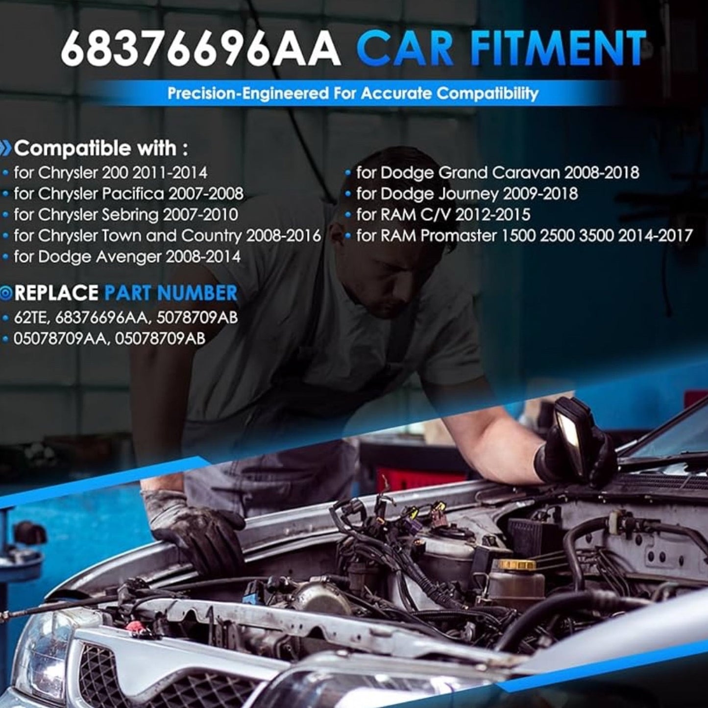 62TE Transmission Solenoid Pack Fit Dodge Journey Grand Caravan Chrysler 2007-20