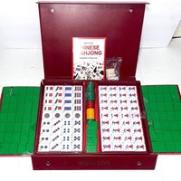Mose Cafolo Chinese Mahjong Set X-Large 146 Numbered Melamine 1.5" Large Size Tile with Carrying Travel Case, English Manual, Pro Complete Mahjongg Game Set (Majiang, Mah Jongg)