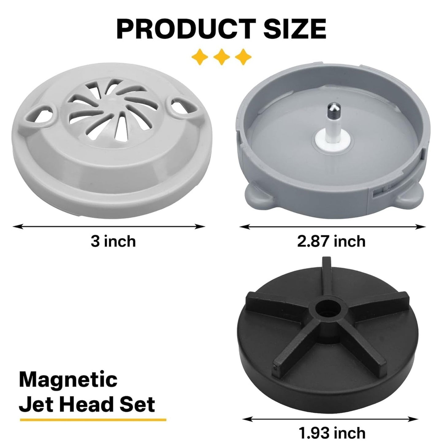 superbobi 5X BF-004 Pipeless Magnetic Jet Head Motor Replacement for LURACO Jet Motor Pedicure SPA Tubs Chair Part Magnetic Head (4 pin)