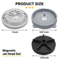 superbobi 5X BF-004 Pipeless Magnetic Jet Head Motor Replacement for LURACO Jet Motor Pedicure SPA Tubs Chair Part Magnetic Head (4 pin)