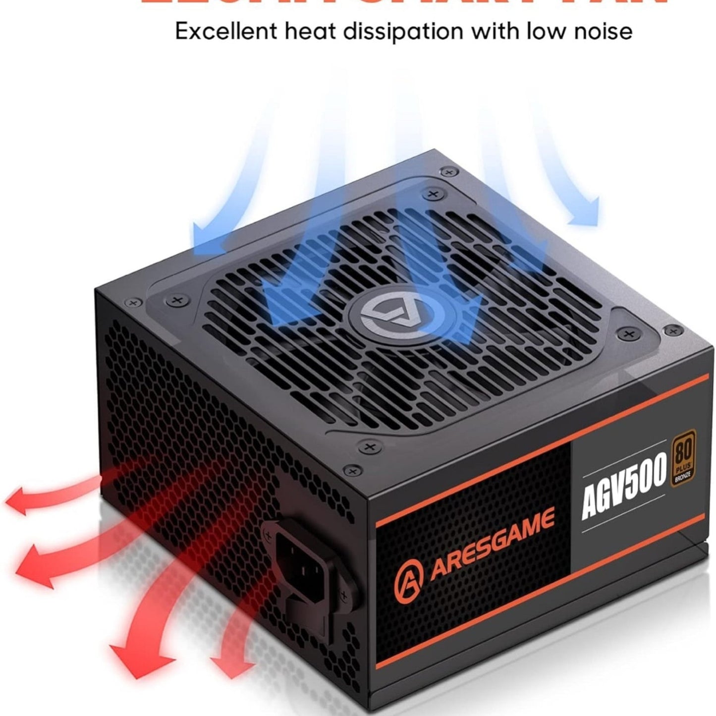 AGV Series 500W Power Supply, 80 Plus Bronze Certified, Non Modular Power Supply