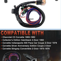 914015 Electric Headlight Motor Conversion Kit 2X Front Left Right C3 Corvette Headlamp Chevrolet Corvette C3 1968-1982 4-Pins